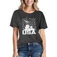 thumbnail image 1 of JOANKDMI 4th of July Shirts for Women Cotton American Flag Independence Day Patriotic Comfy T Shirts Holiday Festival Memorial Day Tops, 1 of 5