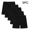 thumbnail image 1 of JOANKDMI 5 Pack Girls Play Shorts Solid Stretchy Athletic Biker Shorts Under Dress Modesty School Uniform Bottoms Lightweight Breathable Activewear Multipack, 1 of 9