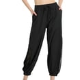 thumbnail image 1 of JOANKDMI Athleta Pants Women Basketball Running Drawstring Straight Leg Breathable Quick Dry Bottoms Elastic Waisted Joggers Sports Active Workout Trousers, 1 of 5