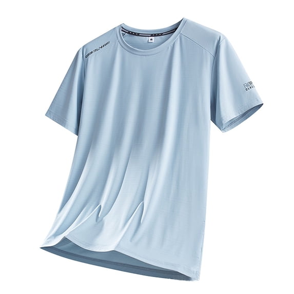 JOANKDMI Athletic Running Shirts for Men Quick Dry Short Sleeve Workout Tees Lightweight Breathable Gym Tops Moisture Wicking Performance Activewear T-Shirts, L-5XL