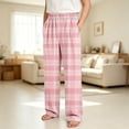 thumbnail image 1 of JOANKDMI Boys Girls Plaid Lounge Pants Size 9-10 Relaxed Fit Elastic Waist Sleepwear Comfy Pajama Bottoms Classic Tartan Everyday Casual Nightwear Trousers, 1 of 7
