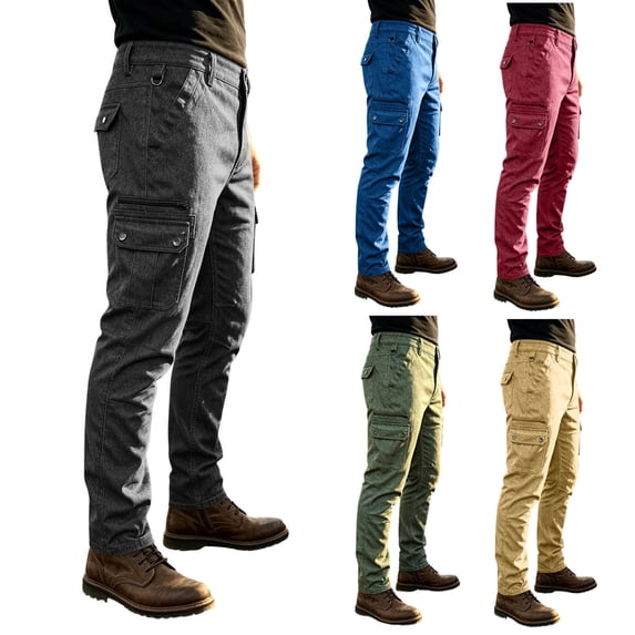 Multiple Cargo JOANKDMI Cargo Pants for Men Work Straight Leg Stretch Casual Trousers ...