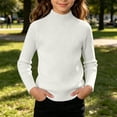 thumbnail image 1 of JOANKDMI Classic Mock Turtleneck Sweaters Girls 10-12 Long Sleeve Ribbed Knit Pullover Tops Basic Solid Color Winter Fall Warm Layering Shirts for Kids Daily Wear, 1 of 7