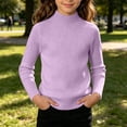 thumbnail image 1 of JOANKDMI Classic Mock Turtleneck Sweaters Girls 10-12 Long Sleeve Ribbed Knit Pullover Tops Basic Solid Color Winter Fall Warm Layering Shirts for Kids Daily Wear, 1 of 7
