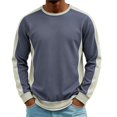 thumbnail image 1 of JOANKDMI Color Block Sweatshirts for Men Long Sleeve Crewneck Pullover Athletic Active Shirts Casual Sportswear Tops for Workout Gym, 1 of 6