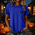 thumbnail image 1 of JOANKDMI Cute Halloween T-Shirts for Women Short Sleeve Season Letter Print Tops Casual Comfortable Crewneck Fall Festival Shirts Jack-o-Lantern Graphic Tees, 1 of 5