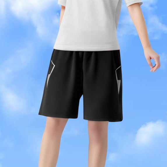 JOANKDMI Girls Athletic Shorts Basketball Teen Quick Dry Active Performance Moisture Wicking Training Running Soccer Youth Sports Gym Wear Knee Length with Side Pockets