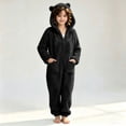 thumbnail image 1 of JOANKDMI Girls Fuzzy Fleece Size 7-8 Onesie Pajamas with Cute Ears Hood and Pockets Zipper One Piece Jumpsuit Warm Fluffy Sleepwear for Winter Lounge Homewear, 1 of 7