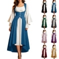 thumbnail image 1 of JOANKDMI Gothic Medieval Renaissance Costume Women Vintage Bell Sleeve Corset Dress for Haunting Role Play Chic Halloween Outfit Fairytale Maiden Apparel, 1 of 6