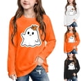 thumbnail image 1 of JOANKDMI Halloween Tops for Girl 10-11 Cute Ghost Graphic Long Sleeve T-Shirts Classic Crewneck Casual Loose Fit Pullover Shirts for Autumn Festival Party School Activewear, 1 of 6