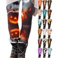 thumbnail image 1 of JOANKDMI Jack-o-Lantern Print Leggings for Women High Waist Halloween Yoga Pants Stretchy Athletic Tights for Autumn Cosplay Festival Party Comfortable Flattering Fit, 1 of 5
