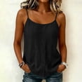 thumbnail image 1 of JOANKDMI Linen Tank Tops for Women Spaghetti Strap Sleeveless Scoop Neck Camisole Summer Casual Loose Fit Beach Vacation Cami T Shirts, 1 of 9