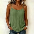 thumbnail image 1 of JOANKDMI Linen Tank Tops for Women Spaghetti Strap Sleeveless Scoop Neck Camisole Summer Casual Loose Fit Beach Vacation Cami T Shirts, 1 of 9