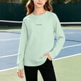 thumbnail image 1 of JOANKDMI Long Sleeve T-Shirts for Girl 9-10 Basic Solid Crewneck Pullover Tops Casual Activewear Athletic Shirts for School Running Sports Gym Outdoor Activities Spring Fall Wear, 1 of 7