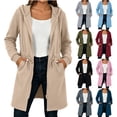 thumbnail image 1 of JOANKDMI Long Zip Up Hoodie Jackets for Women Drawstring Waist Tunic Sweatshirts Long Sleeve Casual Fall Winter Outerwear Coats Athletic Running Activewear Tops, 1 of 9