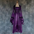 thumbnail image 1 of JOANKDMI Medieval Renaissance Dress for Women Lace-up Front Vintage Elven Gown Long Flare Sleeve Steampunk Halloween Cosplay Fairytale Costume Victorian Maxi Dress, 1 of 6