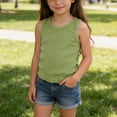 thumbnail image 1 of JOANKDMI Ribbed Tank Tops Girls 12-13 Sleeveless Summer Casual Basic Undershirts Soft Stretchy Knit Cami Shirts Clothes Athletic Gym Playwear Activewear Outfit, 1 of 8