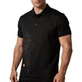 thumbnail image 1 of JOANKDMI Short Sleeve Shirts for Men Floral Embroidered Golf Tops Casual Vintage Style Graphic Tees Breathable Athletic Pullover for Work Business Summer Vacation, S-4XL, 1 of 6