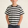 thumbnail image 1 of JOANKDMI Striped T Shirts Boys 11-12 Short Sleeve Crewneck Casual Tees Kids Classic Horizontal Stripe Tops Summer Basic Pullover Shirts for Daily Playwear School Holiday, 1 of 7