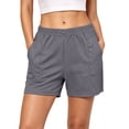 thumbnail image 1 of JOANKDMI Summer Shorts for Women with Pockets No Drawstring Wide Leg Straight Elastic Waisted Loose Fit Bottoms Comfortable Casual Beach Vacation Shorts, 1 of 8