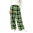 thumbnail image 1 of JOANKDMI Teen Girls Plaid Pajama Size 14-15 Pants Warm Fleece Fuzzy Lounge Bottoms Winter Thick Sleepwear Elastic Waist Comfy Cold Weather Relaxed Fit Sleep Trousers Home, 1 of 5