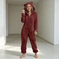 thumbnail image 1 of JOANKDMI Toddler Girls Fleece Size 2-3 Onesie Pajamas with Cute Ears Hood Zipper Front Fuzzy Warm Sleepwear Fluffy One Piece Jumpsuit for Winter Lounge Home Casual Nightwear, 1 of 7