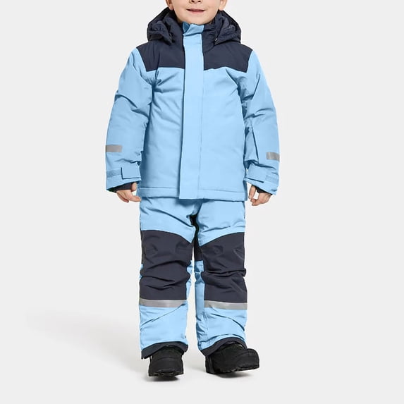 JOANKDMI Tweens Winter Snowsuit Boys Girls One Piece Ski Jumpsuit Waterproof Windproof Hooded Coverall with Reinforced Knees Reflective Details for Snowboarding Winter Outdoor Play Skiwear, 1T-15Y