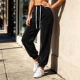 thumbnail image 1 of JOANKDMI Velour Joggers for Women Sweatpants Buttery Soft Thermal Baggy Tapered Cuffed Ankle Elastic Drawstring Waist with Pockets for Winter Lounge Athletic Track Pants, 1 of 7