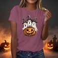 thumbnail image 1 of JOANKDMI Witches Hat Ghost Graphic T-Shirts for Women Cute Halloween Pumpkin Short Sleeve Crewneck Fall Tops Casual Loose Fit Holiday Party Tees Novelty Shirts, 1 of 9
