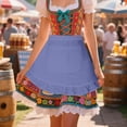 thumbnail image 1 of JOANKDMI Women's Traditional Tavern Maid Costume Floral Dress with Ruffled Pocket Apron for Cultural Festival Event Halloween Carnival Party Dress Up Outfit, 1 of 9