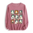thumbnail image 1 of JOANKDMI Womens Funny Halloween Shirts Long Sleeve Cute Ghosts Reading Books Graphic Tees Casual Crewneck Pullover Fall Tops Season Holiday Book Lover Apparel, 1 of 7