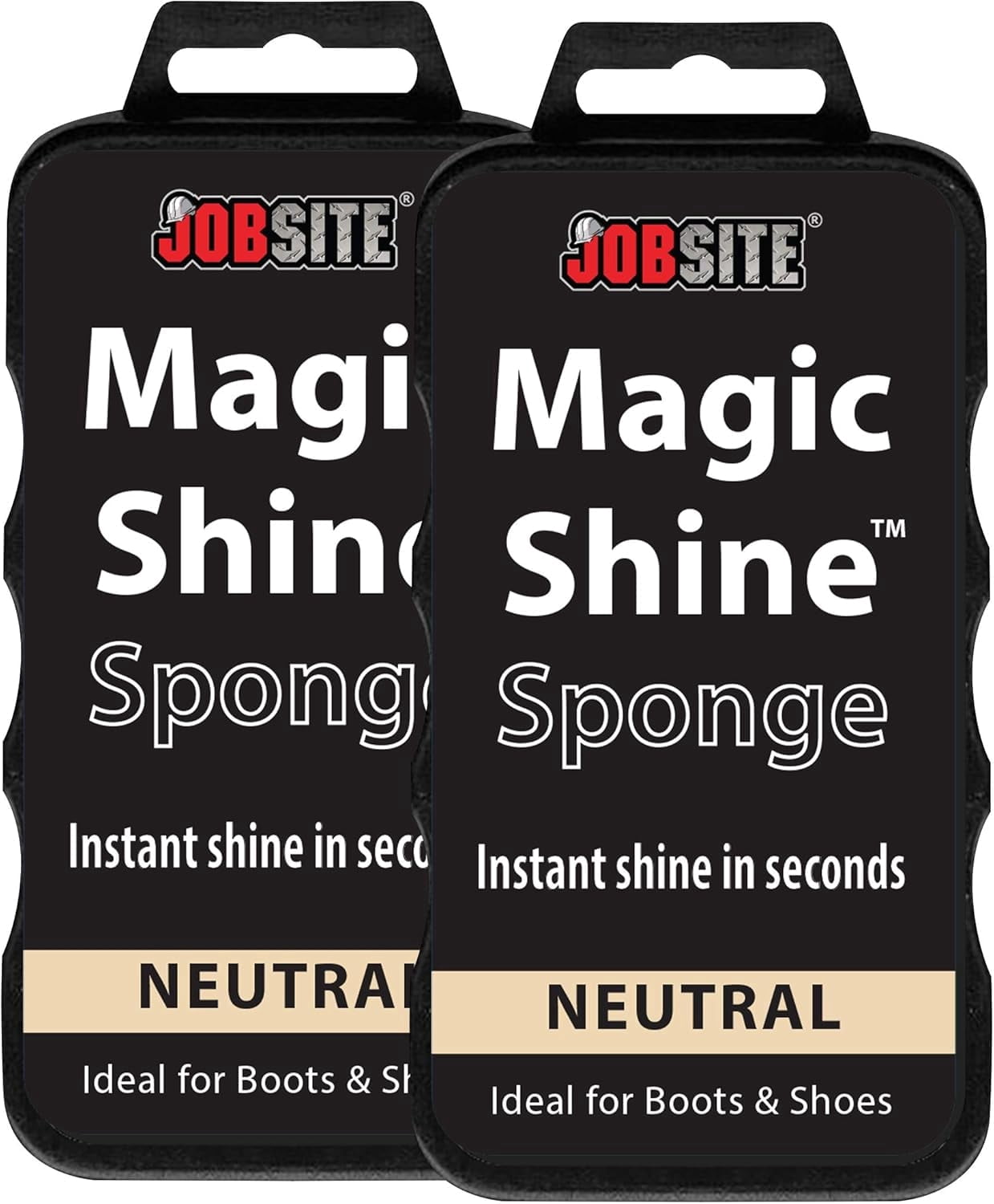 JOB SITE Instant Express Leather Boot & Shoe Shine Sponge - Neutral - 2 ...