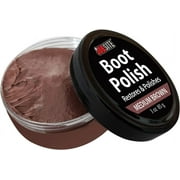 JOB SITE Premium Leather Boot & Shoe Polish Cream - Restores, Conditions & Polishes - Medium Brown - 3 oz