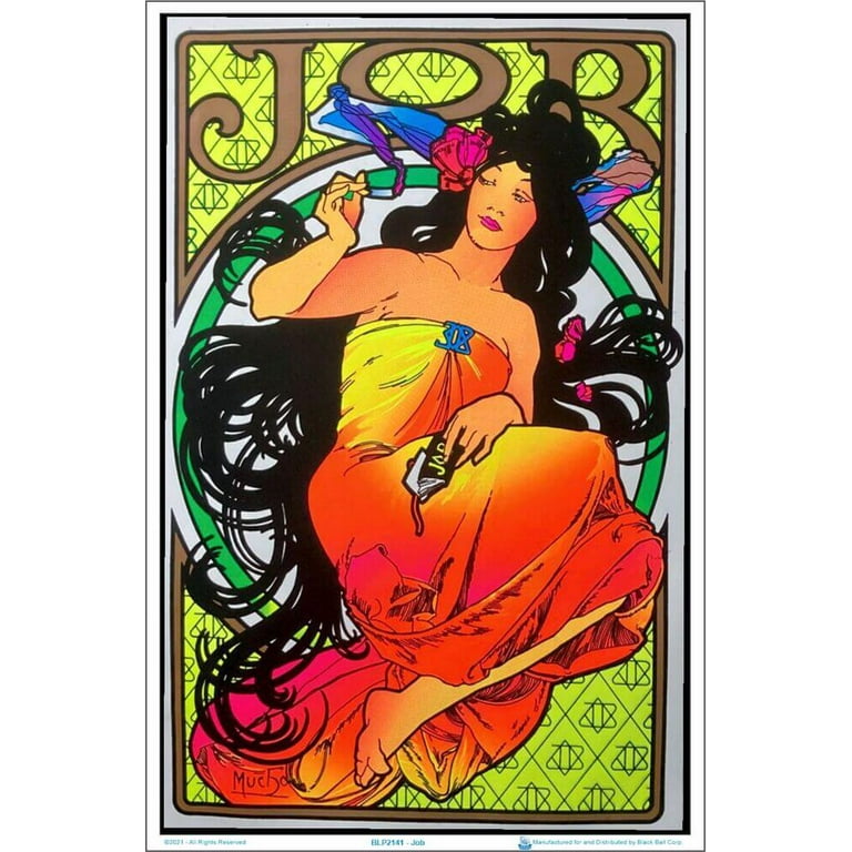 品質検査済 JOB Vintage Ad Blacklight Poster 23 絵画