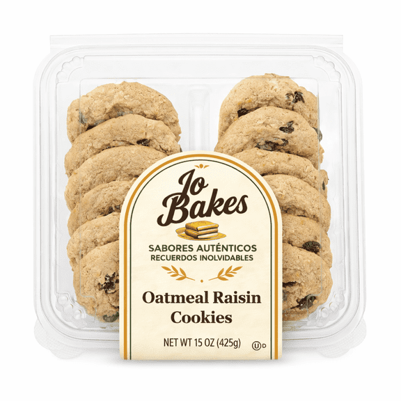 JOBAKES Oatmeal Raisin Cookies 12 Count Soft & Chewy Cookies