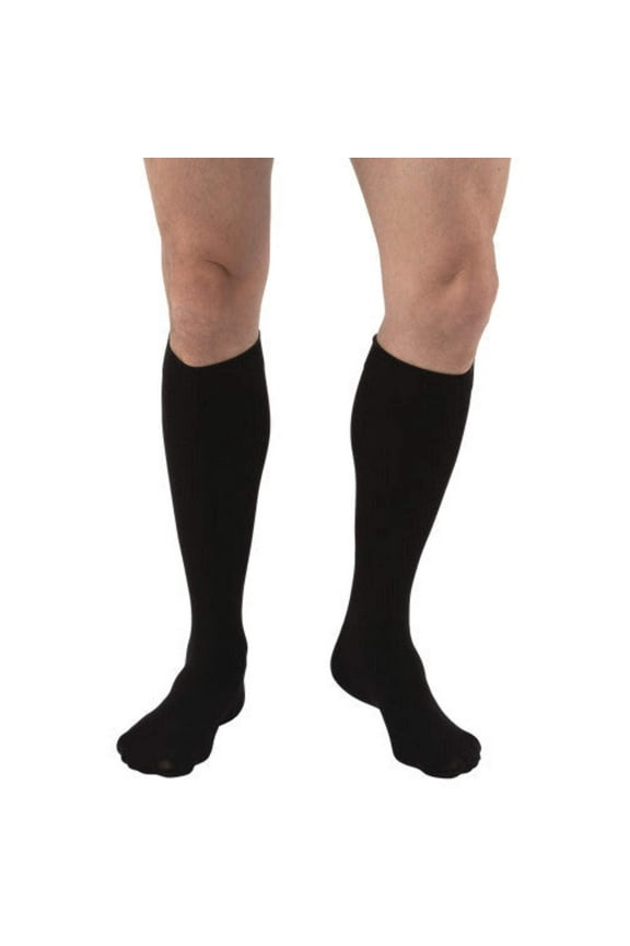 114005 Relief Knee High 15-20 mmHg Compression Stockings, Closed Toe, Medium Petite, Black