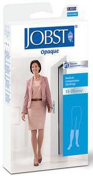 JOBST 115203 Opaque Knee High 15-20 mmHg Compression Stockings, Closed ...