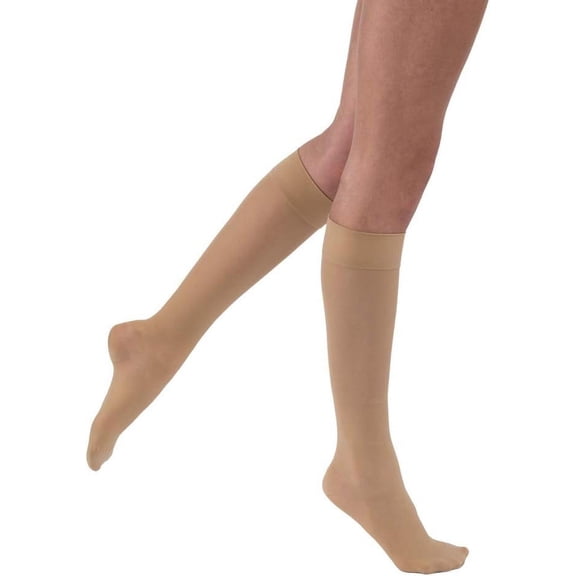 JOBST 119401 Compression Stocking, Knee High, Closed Toe, 15-20 mmHg, Small, Natural