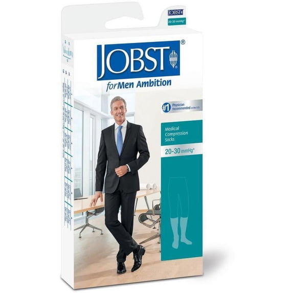 JOBST 7766230 BSN Medical Compression Sock, Knee High, 20-30mmHg, Size 1, Long, Navy