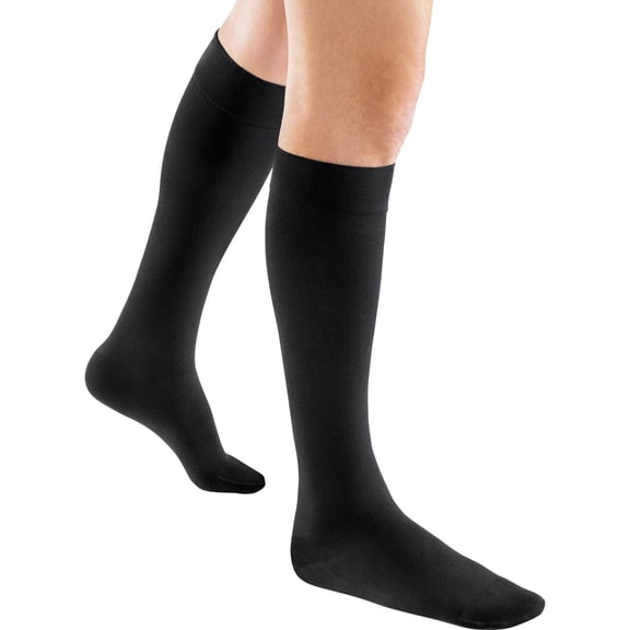Jobst ACTIVA Opaque Compression Knee High Socks - 15-20mmHg Black Medium