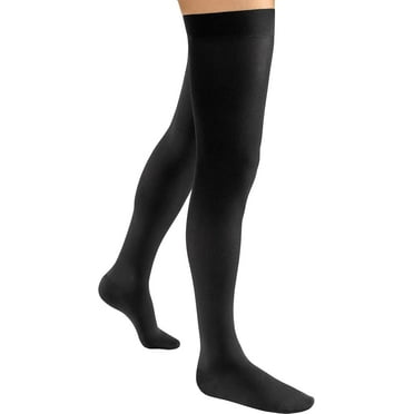 Jobst ACTIVA Opaque Compression Thigh Highs - 15-20mmHg Black Small