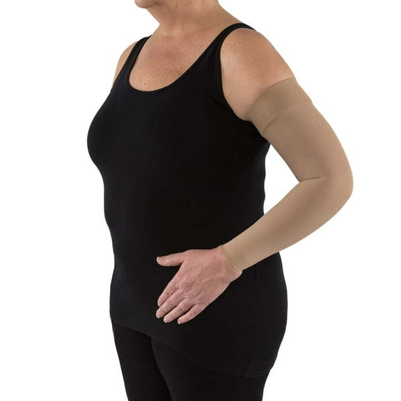 JOBST Bella Strong Compression Sleeves,15-20 mmHg, Armsleeve, Silicone Dot Band, Natural, Size 7