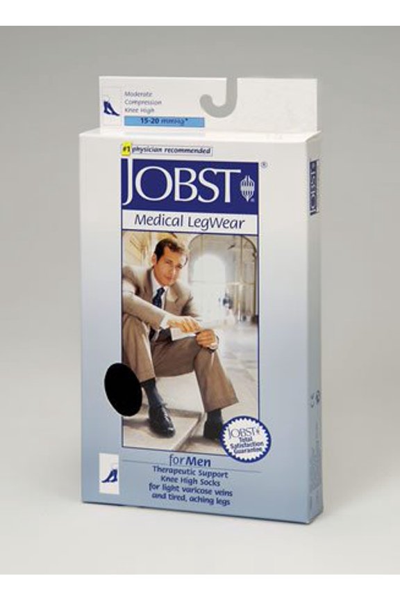 FOR MEN KNEE 15-20 CLOSED TOE BLACK LG