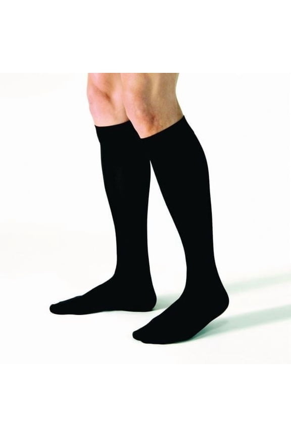 FOR MEN KNEE 15-20 CLOSED TOE BLACK LG