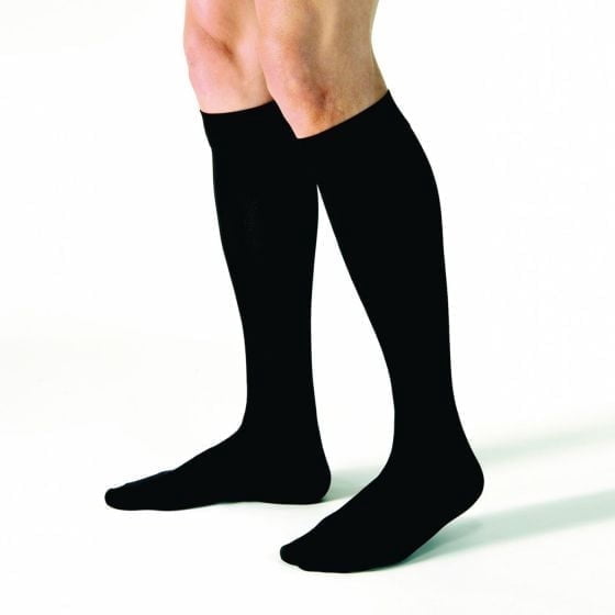 JOBST FOR MEN KNEE 15-20 CLOSED TOE BLACK LG