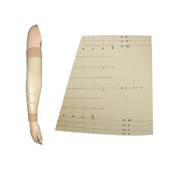 JOBST FarrowWrap Lite TTF Compression Wraps, 20-30 mmHg, Armpiece with 1 pair Arm Liners, Tan, Left, Medium