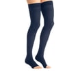 thumbnail image 1 of JOBST Maternity Opaque Compression Stockings, 15-20 mmHg, Thigh High, Open Toe, Navy, Small, 1 of 4