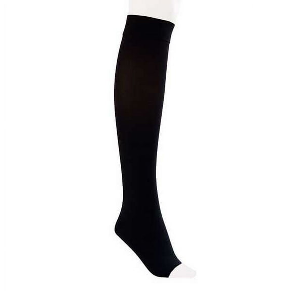 JOBST Opaque Knee High 15-20 mmHg Open Toe - Black Medium