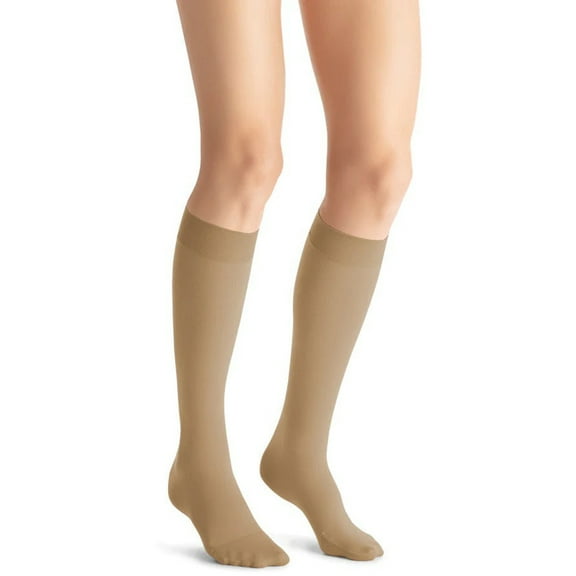 JOBST Opaque Stocking Knee High Compression Sock, Beige, Medium, 1 Ct