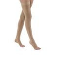 thumbnail image 1 of JOBST Relief 20-30 mmHg Compression Stockings, Thigh High Silicone Band, Open Toe, Beige, Small, 1 of 5